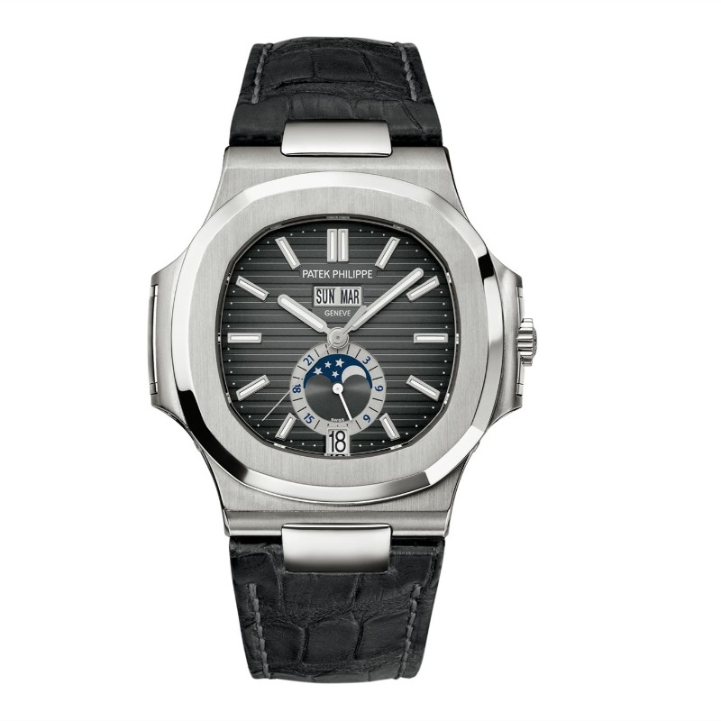 5726A-001 Men's Stainless Steel - Nautilus Annual Calendar Moon Phases