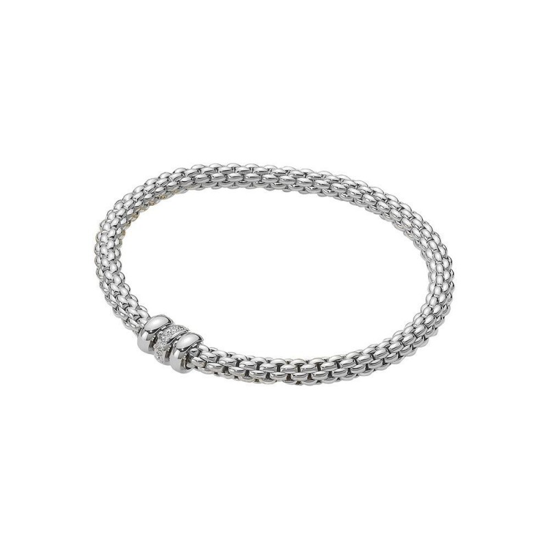 Gold And Diamond Mesh Flex'It Bracelet