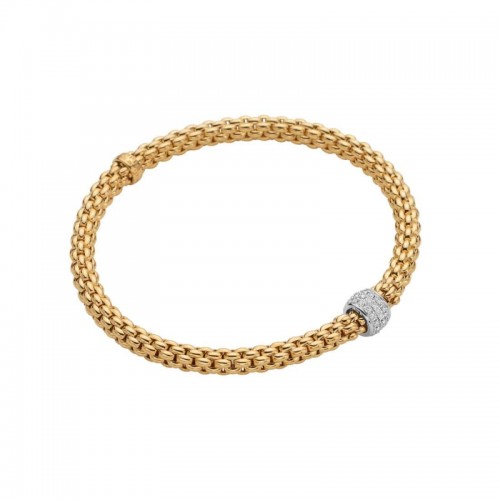 Gold And Diamond Solo Flex'It Bracelet