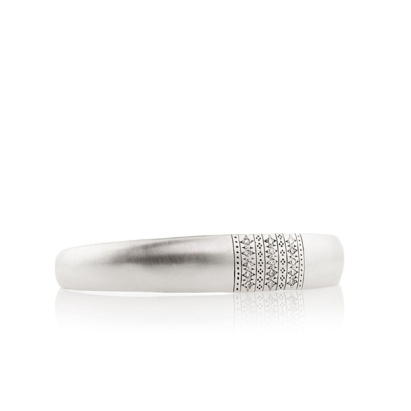 Silver And Diamond Nomad Cuff