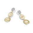 Gold And Diamond Lunaria Petite Triple Drop Earrings