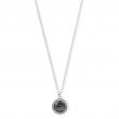 Mini Pendant Necklace In Sterling Silver With Diamonds