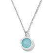Mini Pendant Necklace In Sterling Silver With Diamonds
