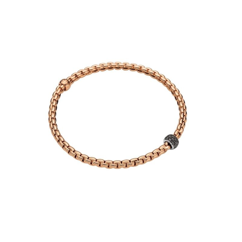 Gold Flex Bracelet With Diamonds Mens L