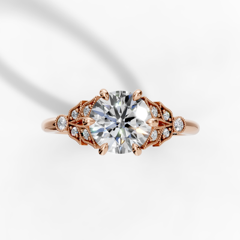 Split Leaf Engagement Ring