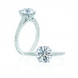 Roslyn Collection Platinum Petal Half-Way Diamond Engagement Ring Mounting