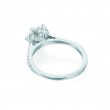 Roslyn Collection Platinum Petal Half-Way Diamond Engagement Ring Mounting