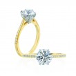 Roslyn Collection Platinum Petal Half-Way Diamond Engagement Ring Mounting