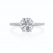 Roslyn Collection Platinum Petal Half-Way Diamond Engagement Ring Mounting