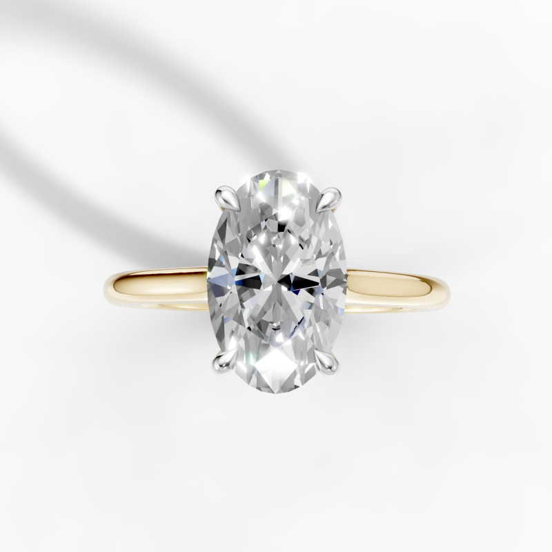 Open Petal Solitaire Ring