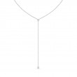 Gold Cascade Pear Shaped Diamond Lariat Necklace