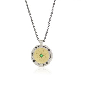 Gold And Silver Seed Of Harmony Pendant Necklace
