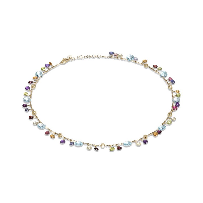 Gold And Mix Gemstone Paradise Necklace