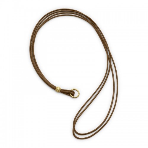 Gold And Cognac Cord For Meditation Bells