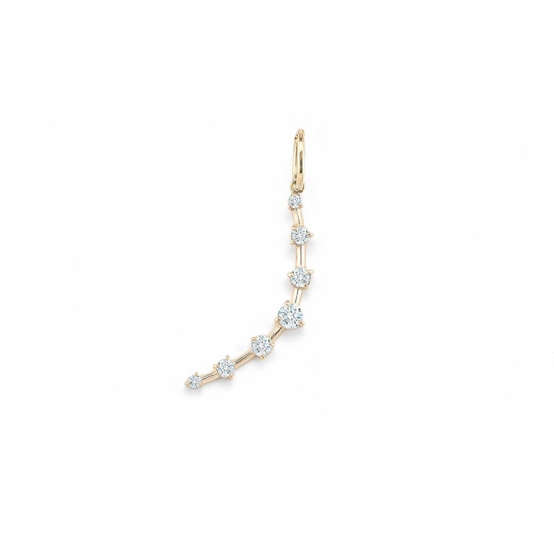 Gold And Diamond Crescent Charm