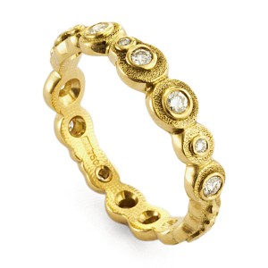Gold And Diamond Submarine Band Ring
