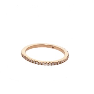 Rose Gold Halfway Micro-Pavé Eternity Band