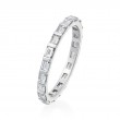 Platinum And Baguette Diamond Eternity Wedding Band Ring