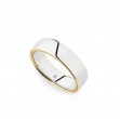 Platinum And Gold High Polish 6Mm Mens Band Ring