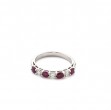 Platinum Ruby Diamond Band Ring