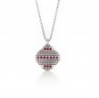 Sterling Silver And Ruby Nomad Pendant Necklace