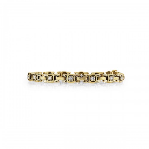 Yellow Gold and Diamond Path Bracelet