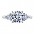 Three Stone Engagement Ring Mounting
