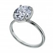 Platinum Oval Solitaire Engagement Ring Mounting