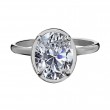 Platinum Oval Solitaire Engagement Ring Mounting
