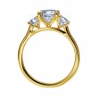 Gold and Diamond Three Stone Engagement Ring Mounting