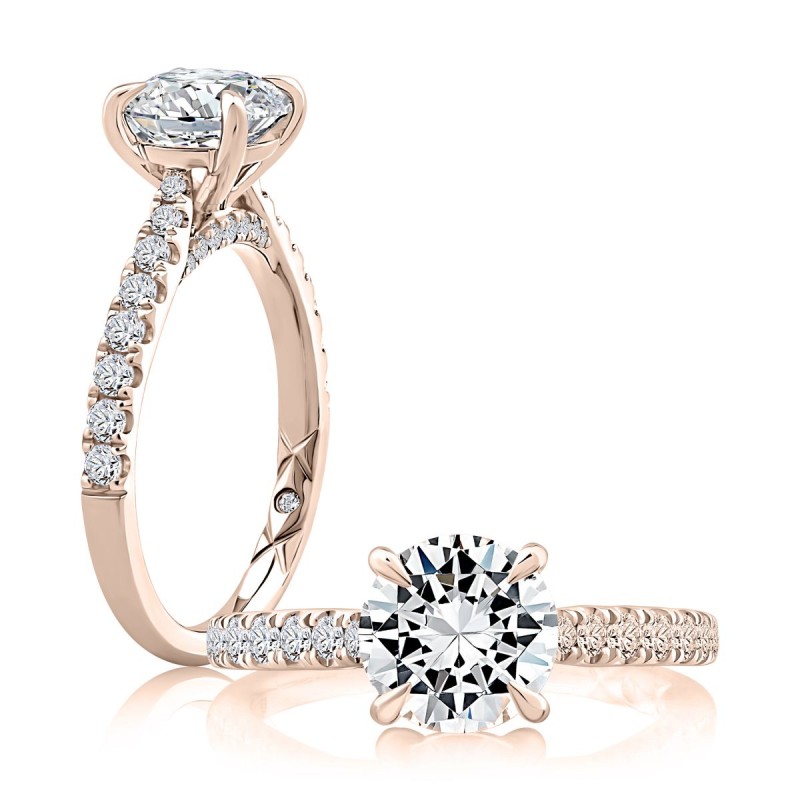 https://www.tinyjewelbox.com/upload/product/Rose Gold and Diamond Pave Solitaire Engagement Ring Mounting