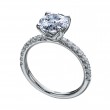 Platinum Pave Solitaire Engagement Ring Mounting