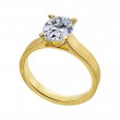 Gold Solitaire Engagment Engagement Ring