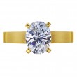 Gold Solitaire Engagment Engagement Ring