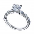 Platinum Diamond Accented Engagement Ring Mounting