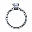 Platinum Diamond Accented Engagement Ring Mounting