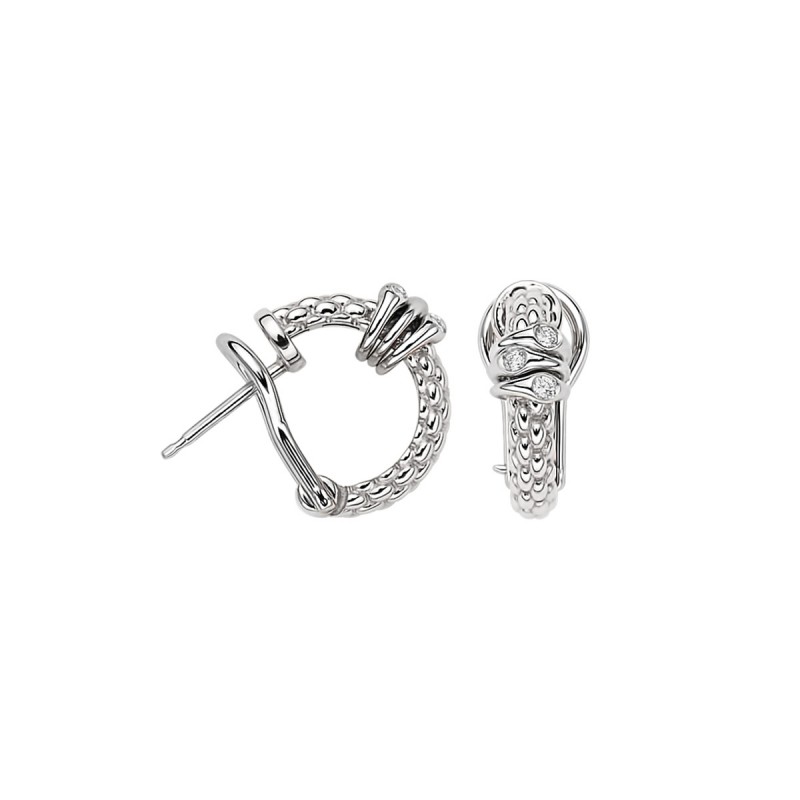 Gold and Diamond Prima Hoop Earrings