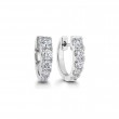 Gold and Diamond Graduated Huggie Hoop Earrings