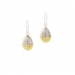 Silver and Gold Horizon Drop Earrings