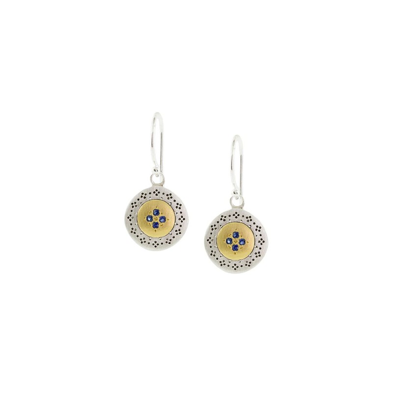 Silver and Gold Four Star Harmony Earrings