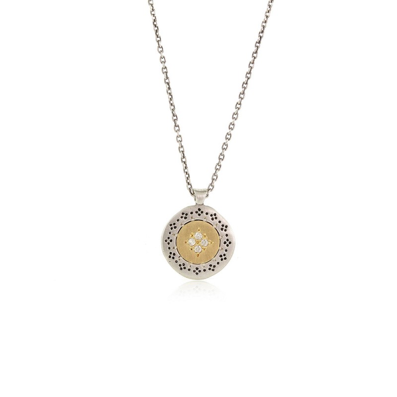 https://www.tinyjewelbox.com/upload/product/Silver and Gold Four Star Harmony Pendant Necklace