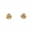 Gold Double Knot Stud Earrings