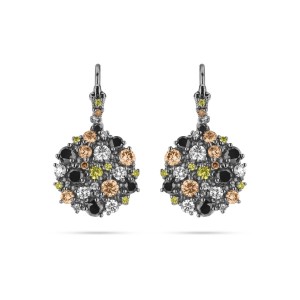 BLACK GOLD CONFETTI PAVE DIAMOND DROP EARRINGS