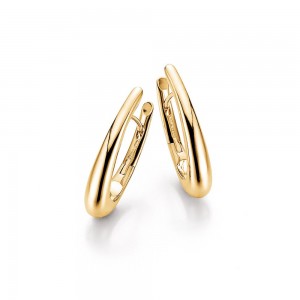 Gold Tapered Hoop Earrings
