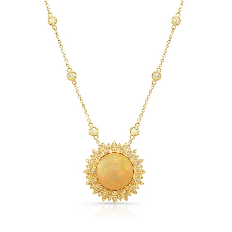 Opal Sun Necklace