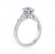 Roslyn Collection Platinum And Diamond Milgrain Engagement Mounting