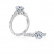 Roslyn Collection Platinum And Diamond Milgrain Engagement Mounting
