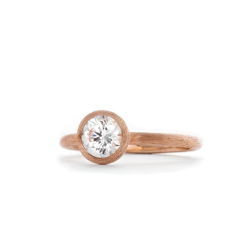 Rose Gold Florentine Solitaire