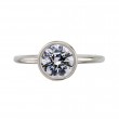 Platinum Bezel Solitaire Engagement Ring Mounting