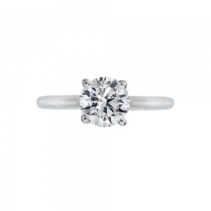 Platinum Solitaire For A 1.0 Round Cut Center Diamond